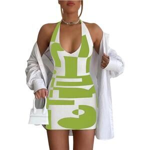 Halter Neck Sleeveless Bodycon Dress